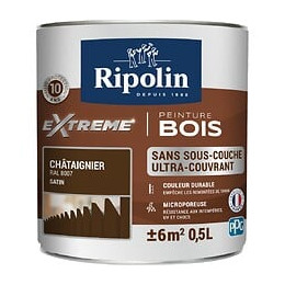 Peinture RIPOLIN Extrême Bois Microporeuse Satin 05L Chataignier