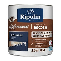 Peinture RIPOLIN Extrême Bois Microporeuse Satin 05L Bleu