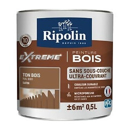 Peinture RIPOLIN Extrême Bois Microporeuse Satin 05L Bois