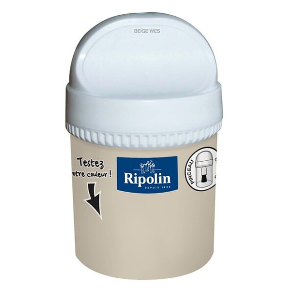 Testeur peinture RIPOLIN murs boiseries beige weise satin 0075L