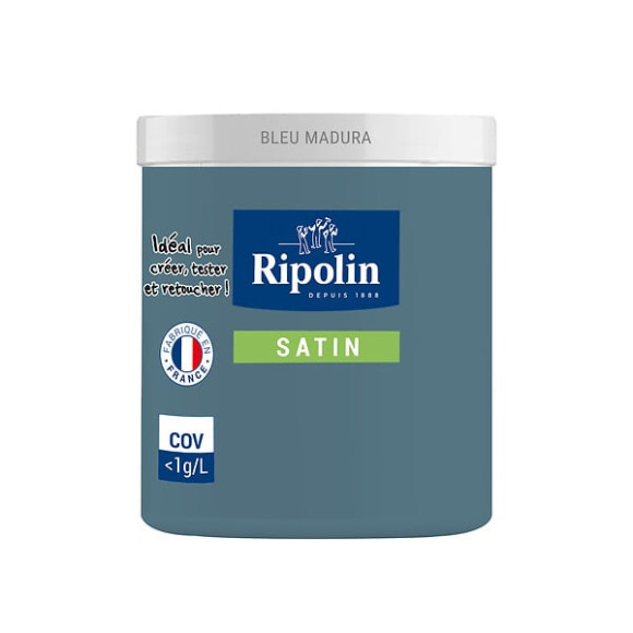 Testeur Peinture RIPOLIN Esprit Déco Bleu Madura Satin 75ml