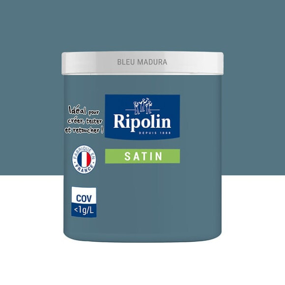 Testeur Peinture RIPOLIN Esprit Déco Bleu Madura Satin 75ml