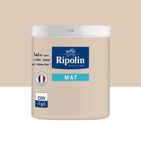 Testeur Peinture RIPOLIN Esprit Déco lin mat 75Ml