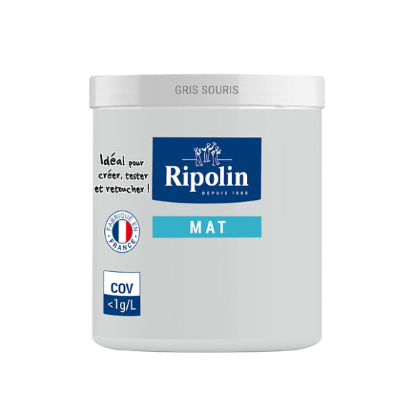 Testeur Peinture RIPOLIN Esprit Déco Gris Souris Mat 75ml