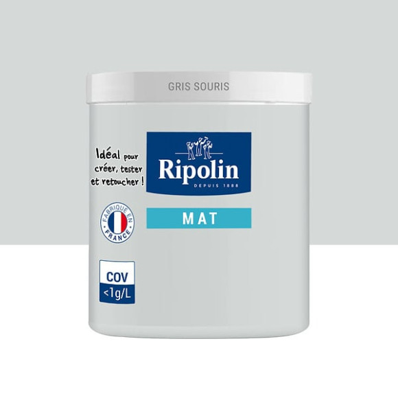 Testeur Peinture RIPOLIN Esprit Déco Gris Souris Mat 75ml