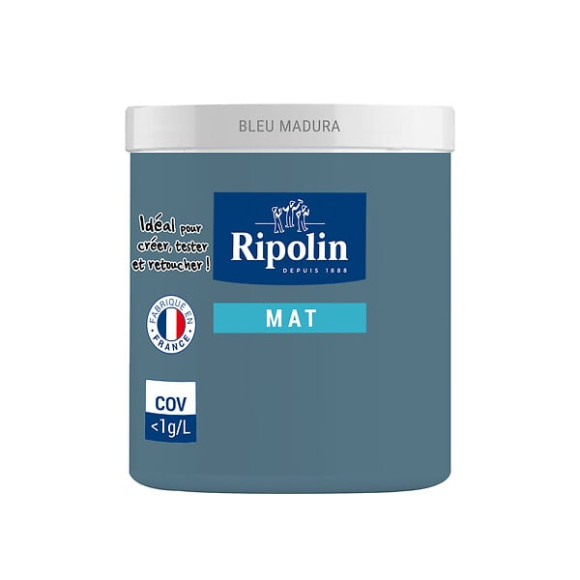 Testeur Peinture RIPOLIN Esprit Déco Bleu Madura Mat 75ml