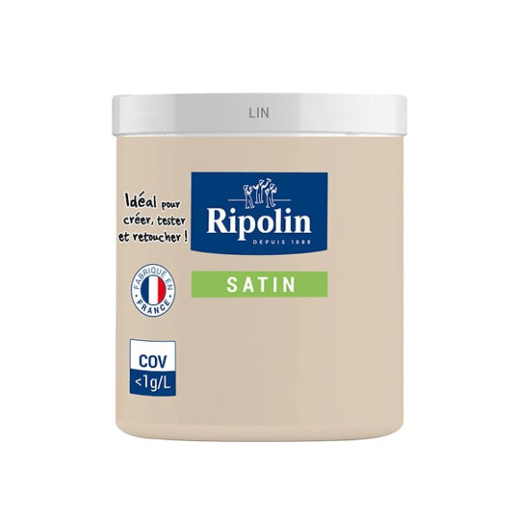 Testeur Peinture RIPOLIN Esprit Déco Lin Satin 75Ml