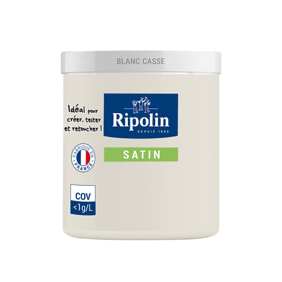 Testeur Peinture RIPOLIN Esprit Déco Blanc Cassé Satin 75ml