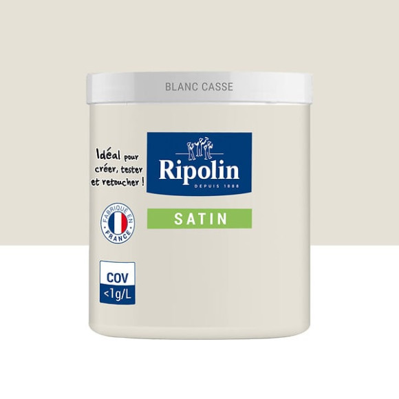 Testeur Peinture RIPOLIN Esprit Déco Blanc Cassé Satin 75ml