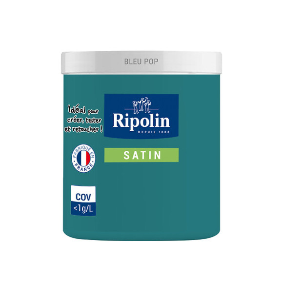 Testeur Peinture RIPOLIN Esprit Déco bleu pop 75Ml