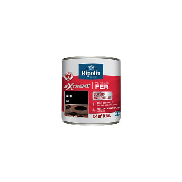 Ripolin ext fer mat noir 0.25l