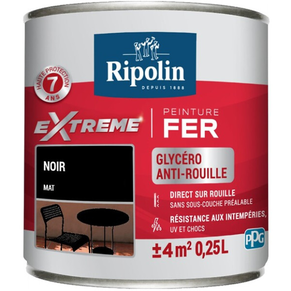 Ripolin ext fer mat noir 0.25l