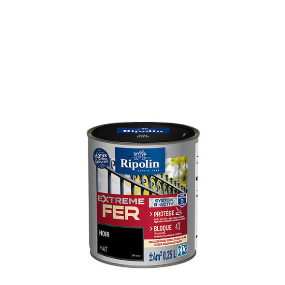 Ripolin ext fer mat noir 0.25l