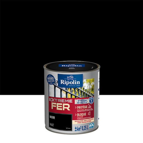 Ripolin ext fer mat noir 0.25l