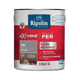 Ripolin ext fer metal gris 2l