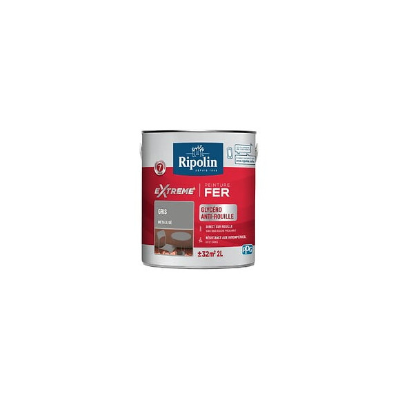 Ripolin ext fer metal gris 2l