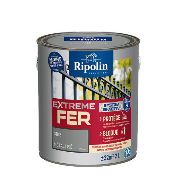 Ripolin ext fer metal gris 2l