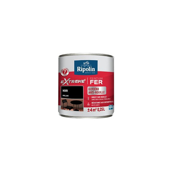 Ripolin ext fer bril noir 0.25l