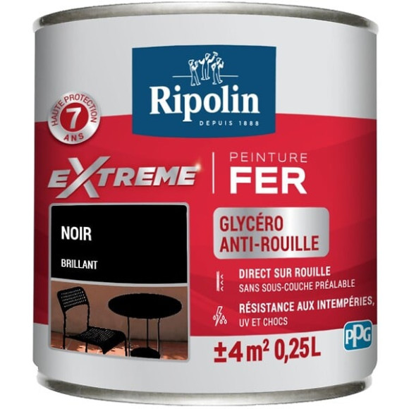 Ripolin ext fer bril noir 0.25l