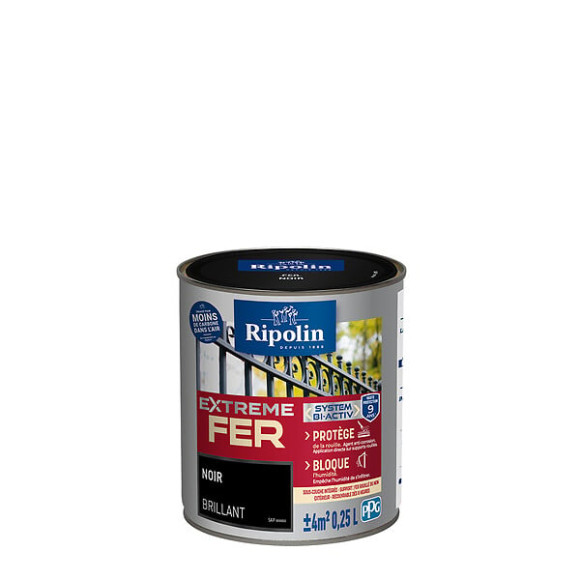 Ripolin ext fer bril noir 0.25l