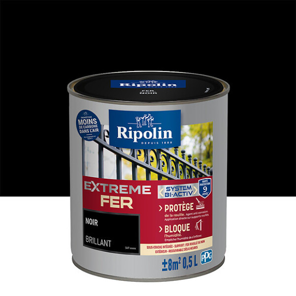 Ripolin ext fer bril noir 0.5l