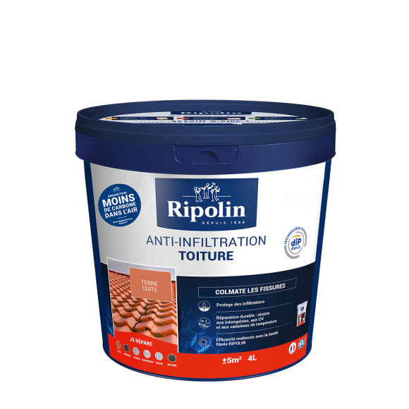 Revêtement anti-infiltration toiture - Terre cuite - 4L