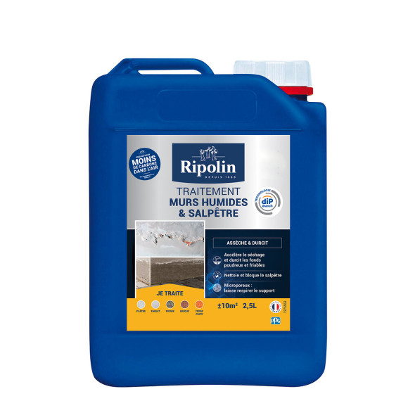 Traitement murs humides et salpêtre Bidon 2.5l