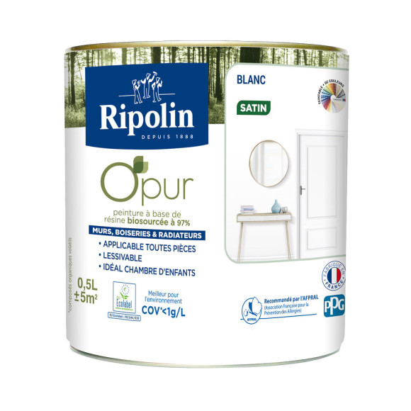 Peinture O'pur - Blanc - Satin - 05L