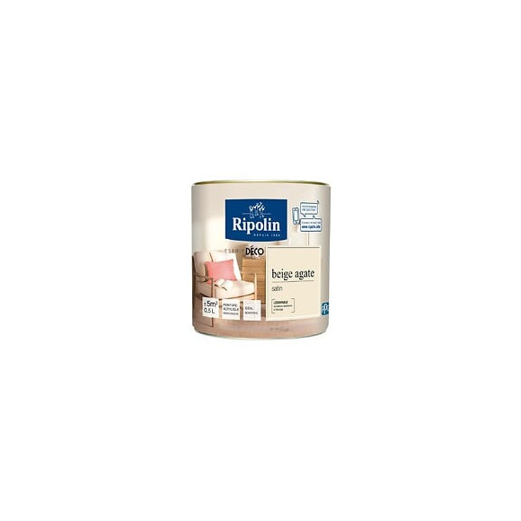 Peinture RIPOLIN murs boiseries beige agate satin 05L