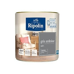 Peinture RIPOLIN murs boiseries gris ardoise satin 05L