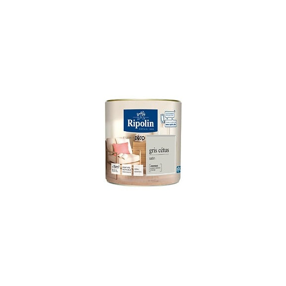 Peinture RIPOLIN murs boiseries gris cetus satin 05L