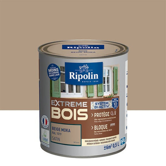 Peinture bois RIPOLIN beige moka RAL 1019 05L