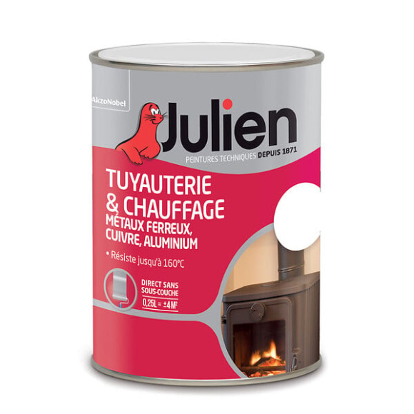 Peinture Tuyauterie et Chauffage - Blanc - Brillant - 025L