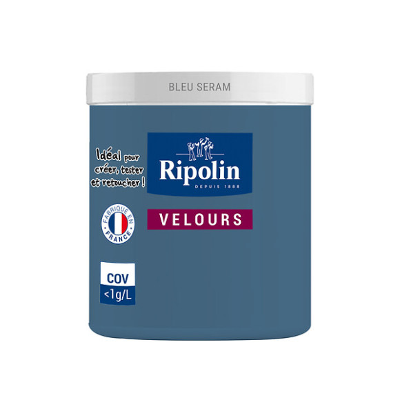 Testeur peinture RIPOLIN velours bleu seram 0075L