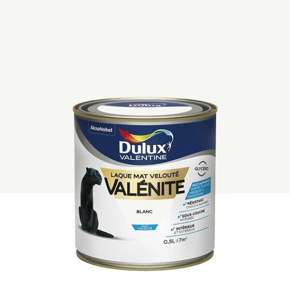 Laque Valenite Mat Blanc Pot 0.5L