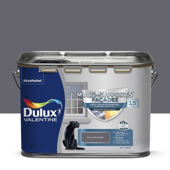 Peinture Façade exterieure - Gris anthracite - Multi-support - 25L