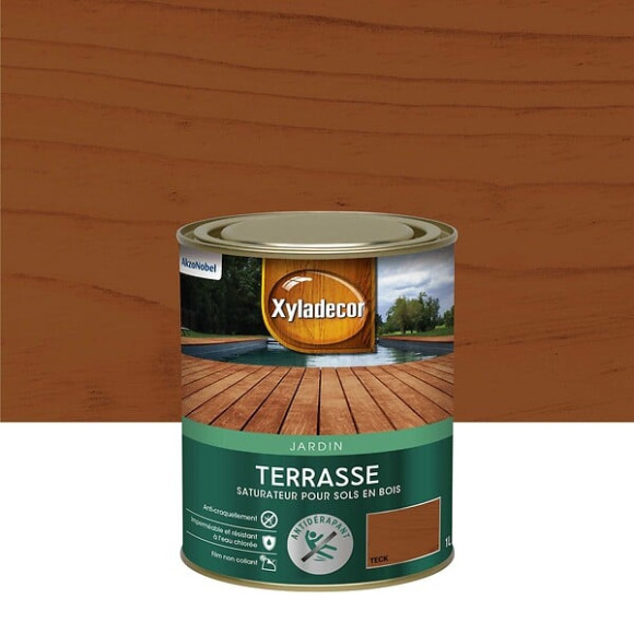 Saturateur Pour Sol Exterieur En Bois Xyladecor Terrasses Mat Teck 1L