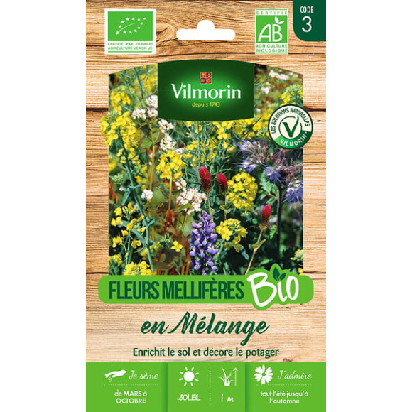 Fleurs melliferes en melange bio