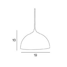 Suspension.dome verre d19 nuage blanc