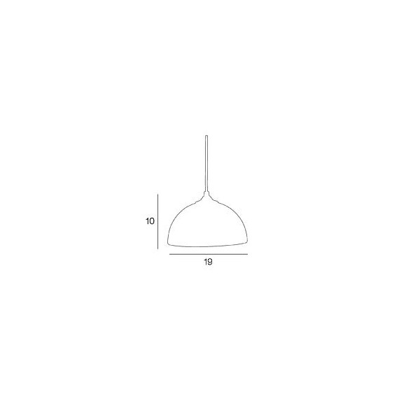 Suspension.dome verre d19 nuage blanc