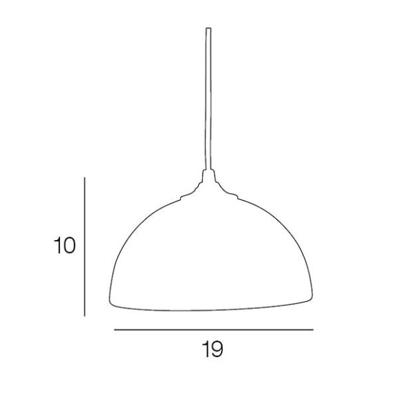 Suspension.dome verre d19 nuage blanc