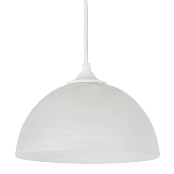 Suspension.dome verre d19 nuage blanc