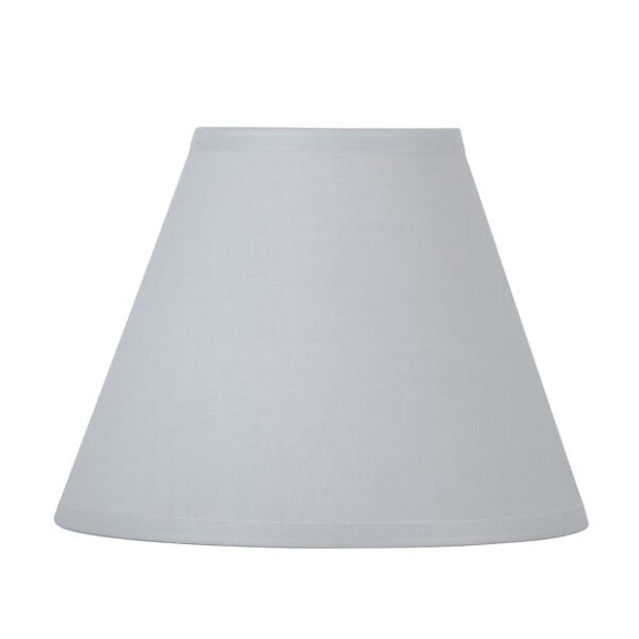 Abat-jour forme conique D14 en coton gris tourterelle