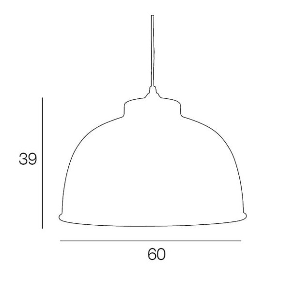 Suspension dome XXL Dock - Metal -  Noir