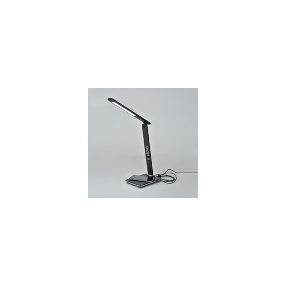 Lampe multifonction bureau articulée LED Chester - Effet cuir  - Noir