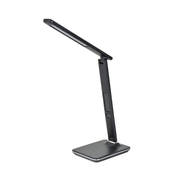 Lampe multifonction bureau articulée LED Chester - Effet cuir  - Noir