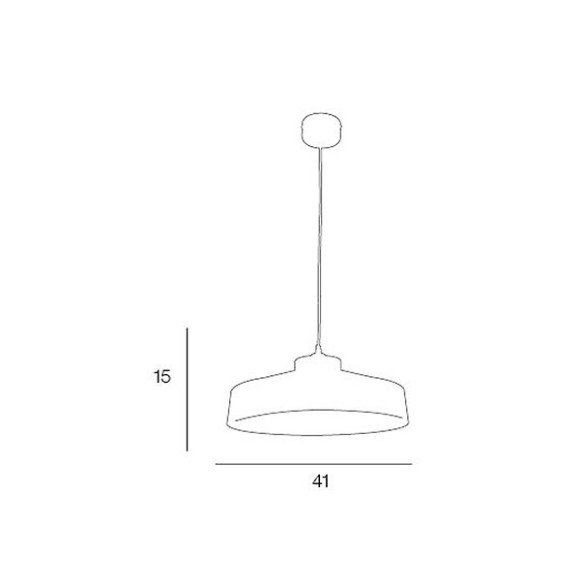 Suspension metal d41 indus noir archi