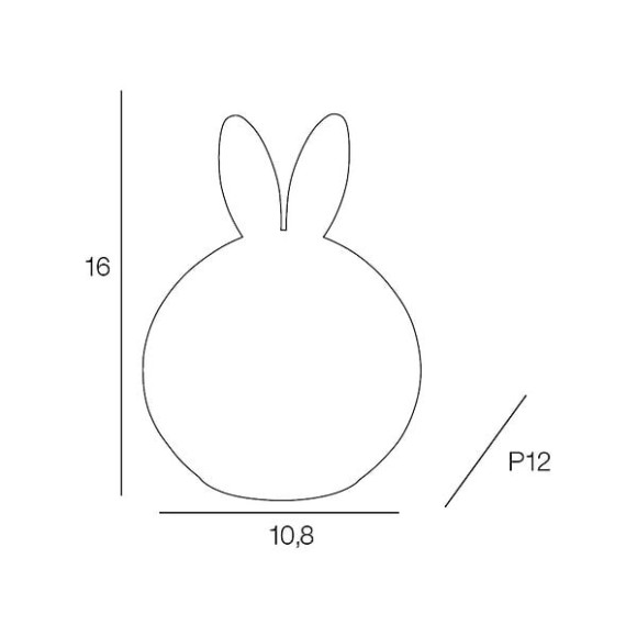 Objet lumineux led rgb rabbit