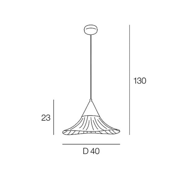 Suspension D40 Lizzie - Metal filaire