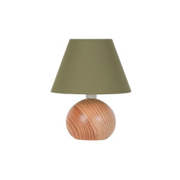 Lampe bois kaki Corep RONDO H24cm